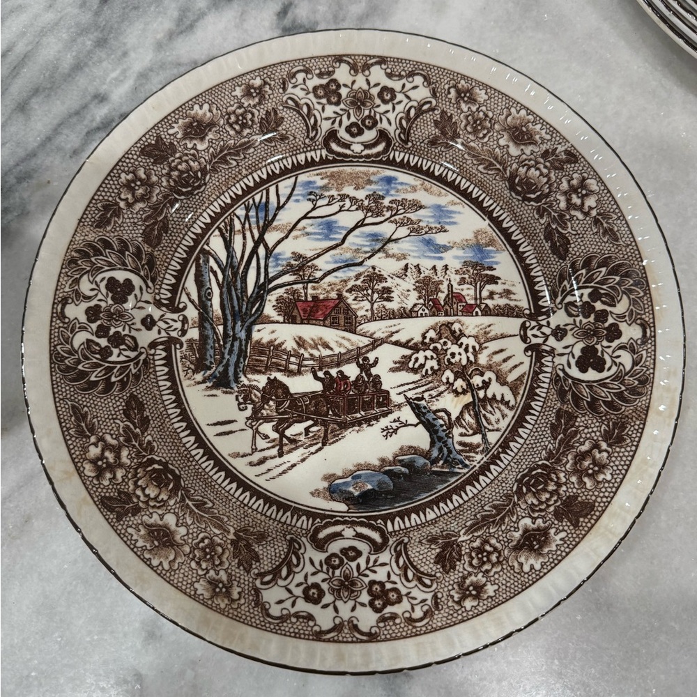 Rare Ide Brothers Ironstone set of 6